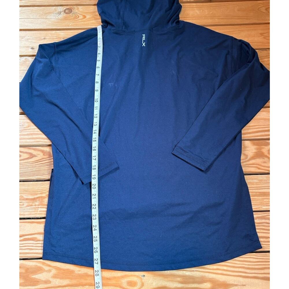 Ralph Lauren NWT $168 Women’s Hooded Athleisure Top Size M Navy P2 - Picture 6 of 8